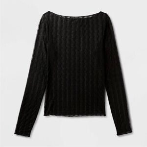 Boat neck long sleeve top
